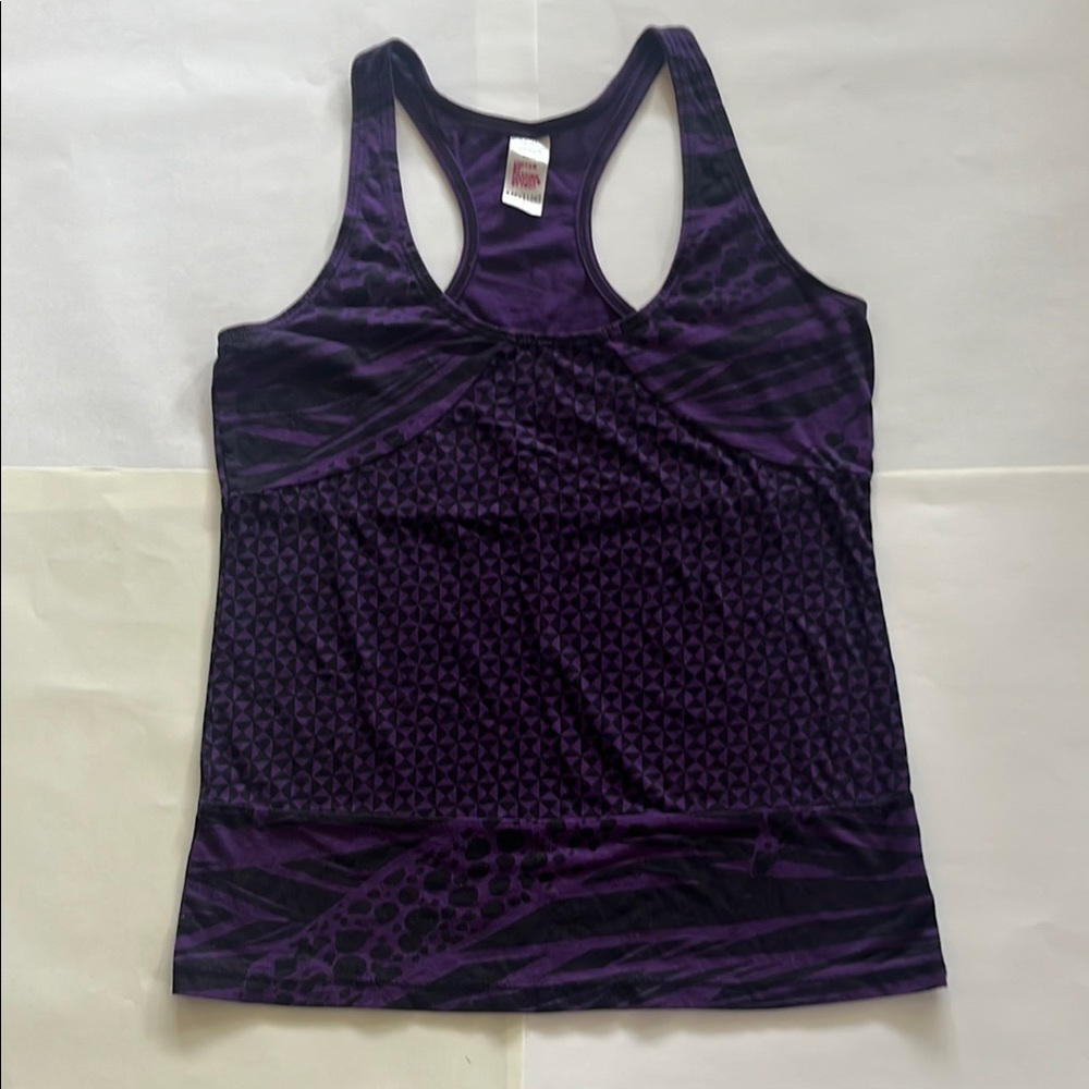 Zumba Fitness Marvelous Purple Top Zin instructor tank top dance fitness muscle